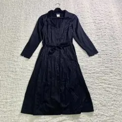 希少　アニエスベー シャツワンピース ブラック　リボン　vintage