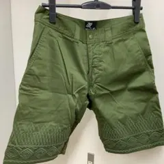 美品【narifuri】サルエル風 サイクル クロップドパンツ 紺 S ベルト付