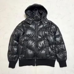 OLD UNIQLO プレミアムダウン ベスト 3WAY ブラック 光沢 Y2K