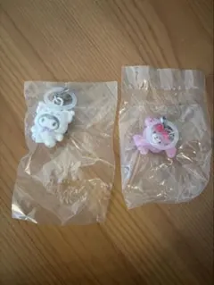 サンリオ　ふわふわスノー　ゆるっとめじるしアクセサリー　ぼんぼんりぼん　ガチャ