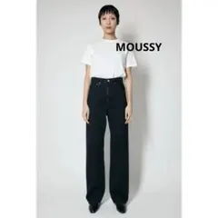 MOUSSY HW COLOR LOOSE STRAIGHT ブラック 黒デニム