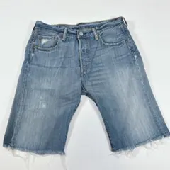 DSQUARED2 ダメージ加工 デニムショートパンツ 42 インディゴブルー
