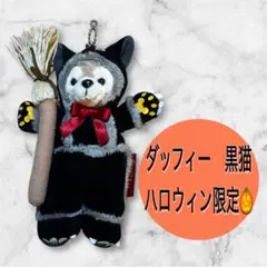 【レア】ダッフィー　黒猫　ぬいぐるみバッジ ディズニーシー限定　ハロウィン