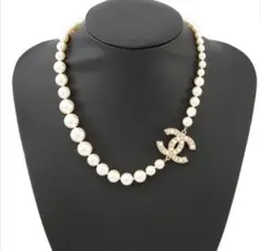 CHANEL CCロゴ パール ネックレス