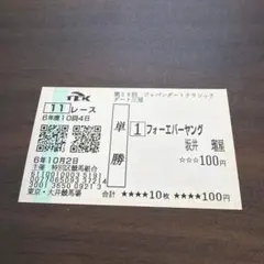 ジャパンダートクラシック2024 フォーエバーヤング 現地単勝馬券