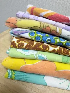 １回限り希少ビンテージ生地8枚セット★レトロ★サイケデリック★ポップ★インポート