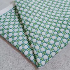 刺し子ふきん完成品　＊ピーコック色×萌黄色＊のサムネイル