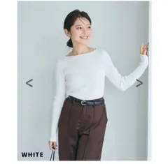 ベースメントオンライン　ボートネックリブ編み長袖トップス3色セット