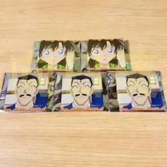 名探偵コナン コナンランド メモリアル缶バッジ 毛利蘭＆毛利小五郎 5点セット