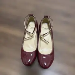 Menue ワインレッド ストラップ ハイヒール