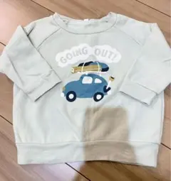 薄い緑色のトレーナー 裏起毛　100