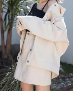 GRL デニムセットアップ アイボリー