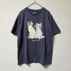 美品 UNIQLO Paul & Joe コラボ 猫 プリント Tシャツ (L)