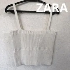ZARA ニットビスチェ オフホワイト Mのサムネイル