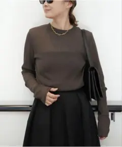 TOTAN Sheer Tシャツ　ブラウン