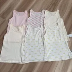 ユニクロ　コットンメッシュタンクトップ　110 6枚セット