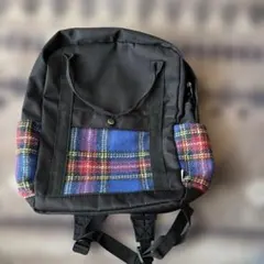 チェック柄リュック