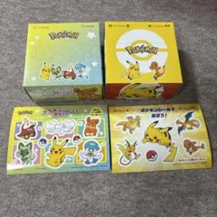 ポケモン グッズ (箱ティッシュペーパー＆シール)2個セット