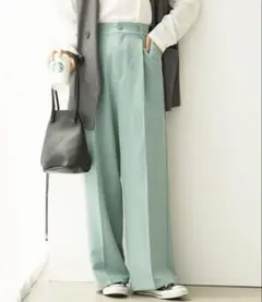 ダブルクロスセンタープレスタックワイドスラックスパンツ