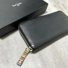 【極美品✨超人気/マルチカラー】ポールスミス　ラウンドジップ　ブラック　長財布