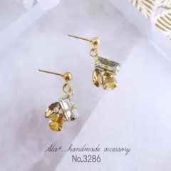 No.3286　きらきらビジュー　ピアス/イヤリング