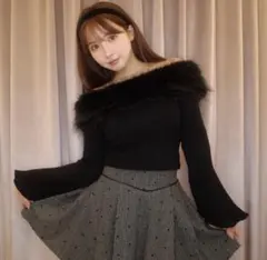 2026年最新】MISTREASS Frilly off Shoulder Knit Topの人気アイテム