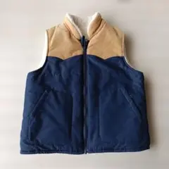 美品　LB CLUBリバーシブル　ベスト中綿 ボア 120 男の子