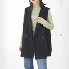 tiptop ダブルボタンテーラーベスト ブラック