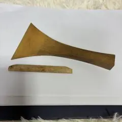 三味線 撥 バチ 和楽器 民謡 アンティーク 細密細工 2本セット 木製
