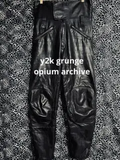 archive 00s スネイキーズ光沢 バギーデニム 極太 袴シルエット 黒