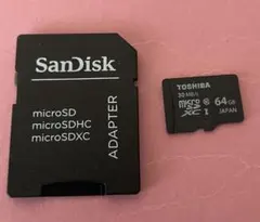 TOSHIBA 64GB microSDカード 30MB/s