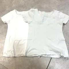 ユニクロ コットンインナーUネックT 半袖 2枚セット