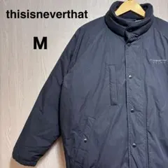 thisisneverthat ダウンジャケット　Ｍ　ブラック　刺繍ロゴ