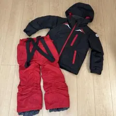 オンヨネ レセーダ ジュニア キッズ こどもスキーウェア上下セット 130 赤黒