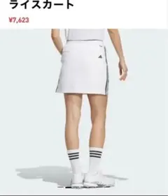 【adidas】ゴルフスカート XL メッシュ ストレッチ ロゴ入り レディース