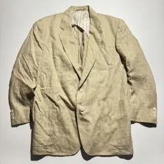 【英国】Burberry 麻 テーラード フォーマル ジャケット 最高級 古着のサムネイル