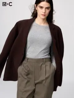 ユニクロ極暖ヒートテックカシミヤブレンドクルーネックT