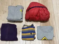 キッズ服 5点セット 赤いダウンジャケット　120cm