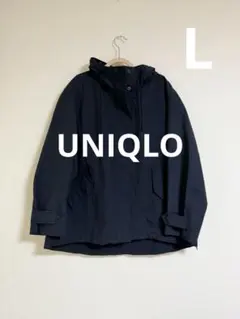 UNIQLO　ユニクロ　コットンブレンドパーカ　ブラック　マウンテンパーカー