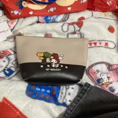My Melody ポーチ ベージュと黒