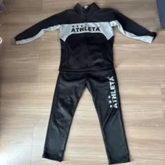 ATHLETA ジャージセット ブラック/グレー　裏起毛　140