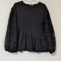 黒 トップス 長袖