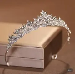 【結婚式使用】ティアラ ヘッドドレス キラキラ ウェディング