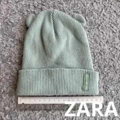 14 ZARA ザラ　キッズ　ニット帽　グリーン　パステルカラー