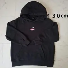 XLARGE キッズ ロゴパーカー ブラック 130cm