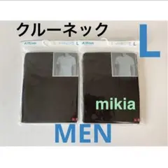 ユニクロ エアリズム　クルーネックT　インナー　メンズ　半袖　L 黒　2枚