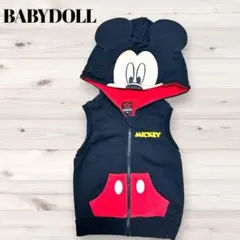 BABYDOLL ミッキー パーカー ベスト 90 ディズニー キッズ