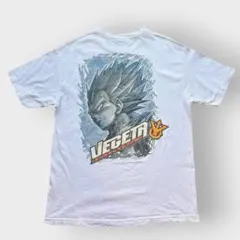 ドラゴンボールZ ベジータ Tシャツ ホワイト USA製 両面プリント アニメT