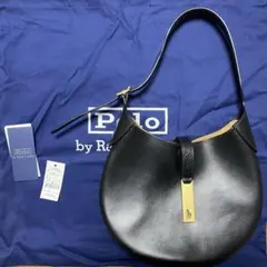 【美品】ポロ　ラルフローレン　ハンドバッグ　レザー ブラック　即決・値段交渉ＯＫ
