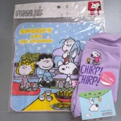スヌーピー ミニタオル＆靴下セット　PEANUT　新品